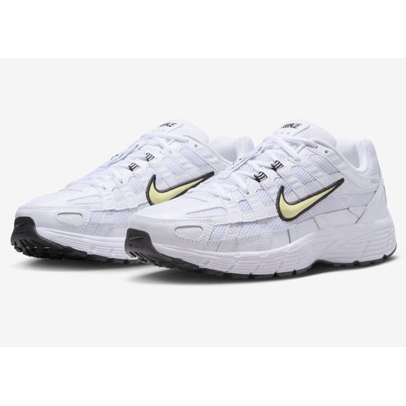 Nike P-6000 TRK 3 Unisex Shoes Size 9.5, Color: White/Lemon Chiffon/Black-White