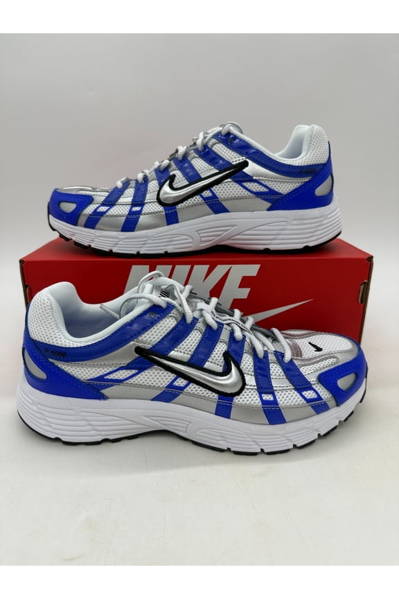 P-6000 Youth Size 4 Women's Size 5.5 White Blue Athletic Shoes HV5064 402