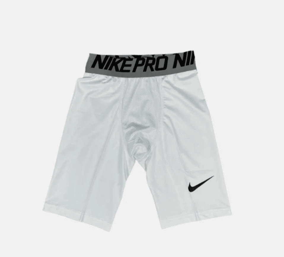 nike pro compression shorts white