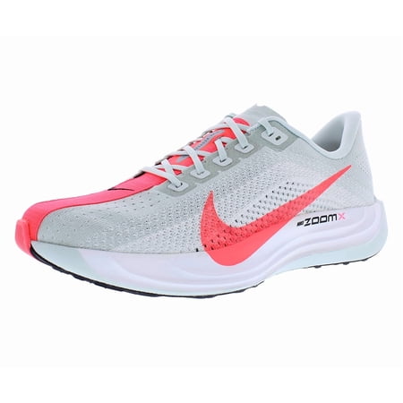 Nike Pegasus Plus Unisex Shoes Size 12, Color: Barely Grey/Hot Punch/White