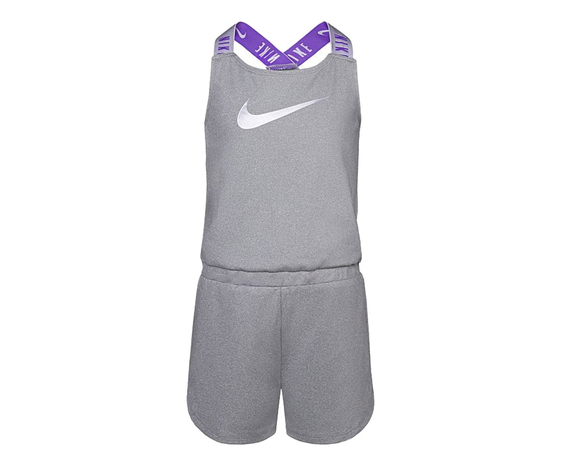 Nike Perfect Fashion Girls Rompers Size 6X, Color: Grey/Grey
