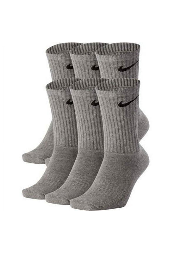 Mens Performance Cotton Cushioned Crew Socks Gray SZ 8-12