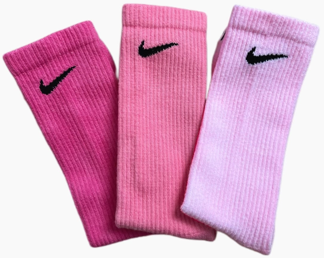 Nike Pink Pack Crew Socks Dri Fit, Adult Unisex Large, 3 - Pack ...