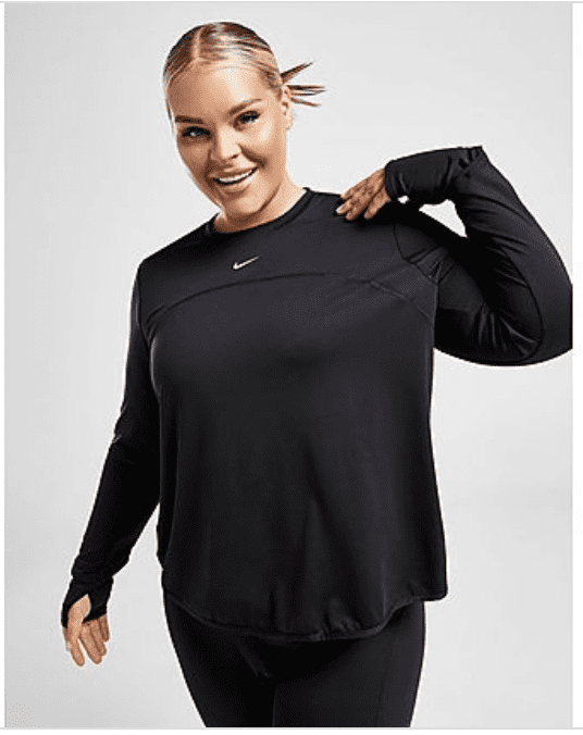 nike element plus size running top