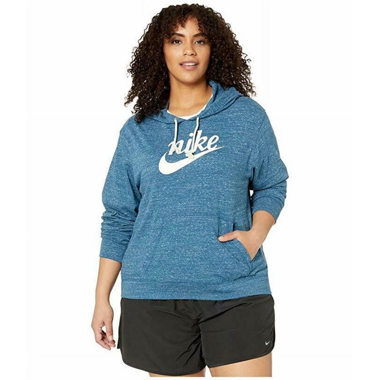 Nike Plus Size Gym Vintage Hoodie Womens blue Size 1X MSRP 60