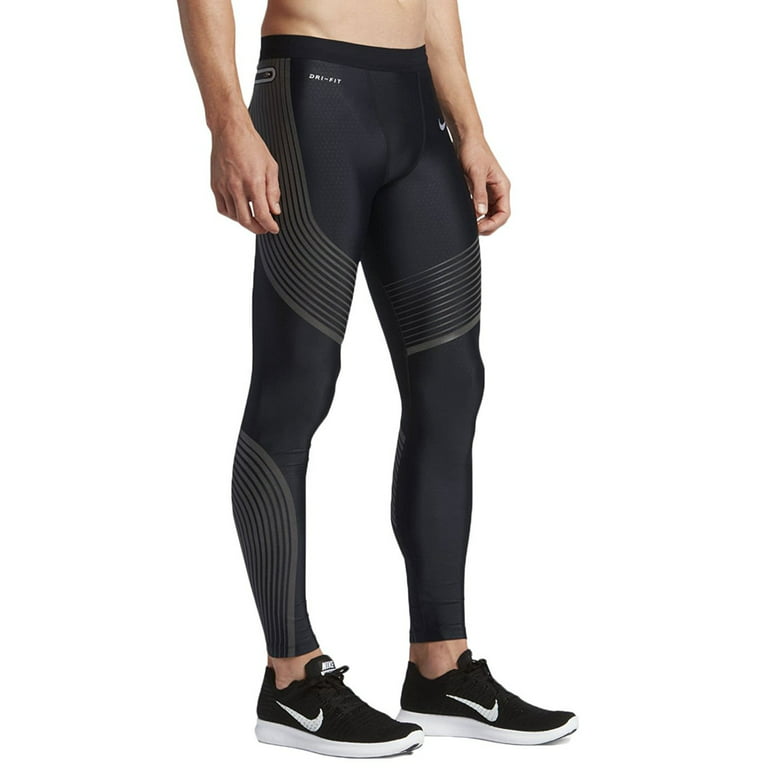 Nike Reflective Tech Mens Running Tights/Leggings Size L 