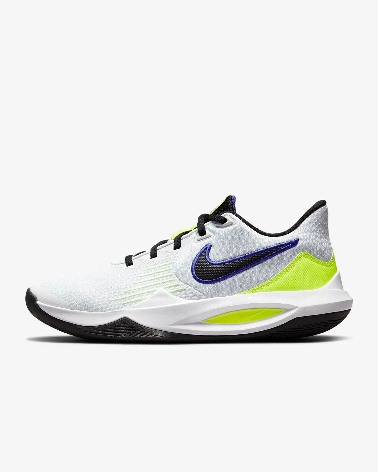 Nike Precision 5 Men’s Basketball Shoes White Volt Black CW3403-100 ...