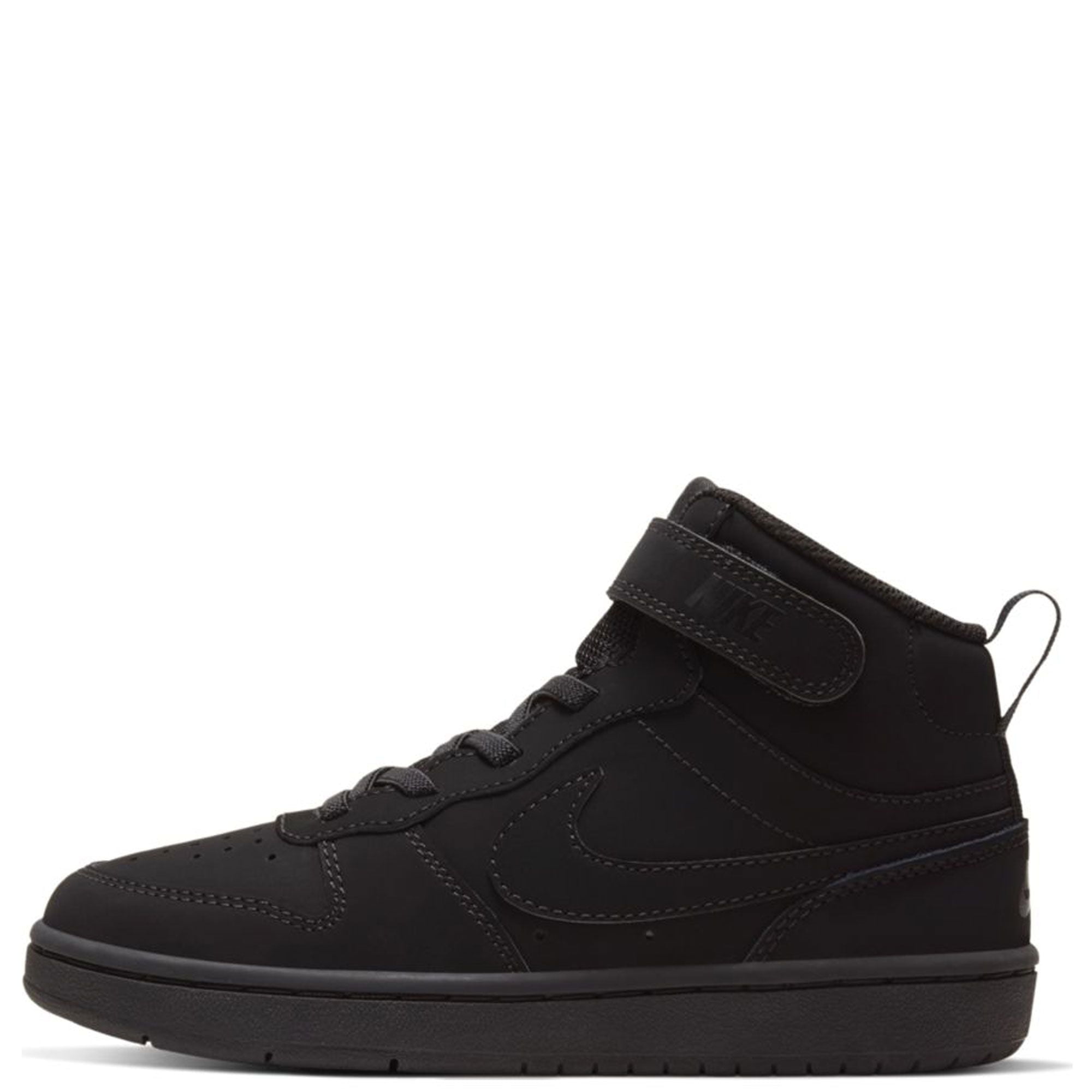 Nike Preschool Court Borough Mid 2 Sneaker Triple Black  display picture 1