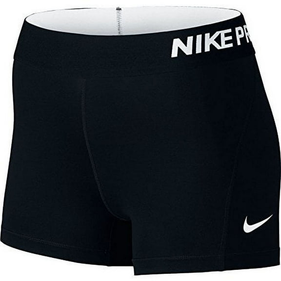 Nike Women's Pro Cool 3-Inch Training Shorts (Black/White/Medium)