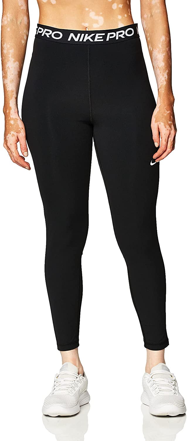 Nike Pro Womens XS Black Silver Shimmer Leggings Full Length