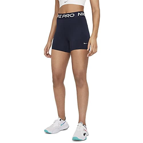 Nike Women's Pro 3" Shorts CZ9831 451 Size Medium Obsidian/White