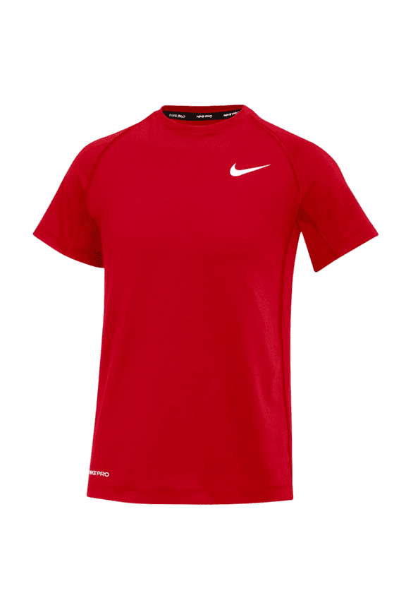 Pro Big Kids' Dri-FIT Short-Sleeve Top Red Medium