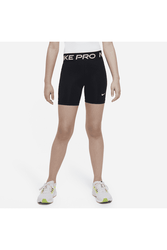 Pro Big Kids' (Girls') Dri-FIT 5\ Color: Black/White Size: S