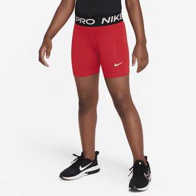 Nike Pro Big Kids' (Girls') Dri-FIT 5\ Color: University Red/White Size: L