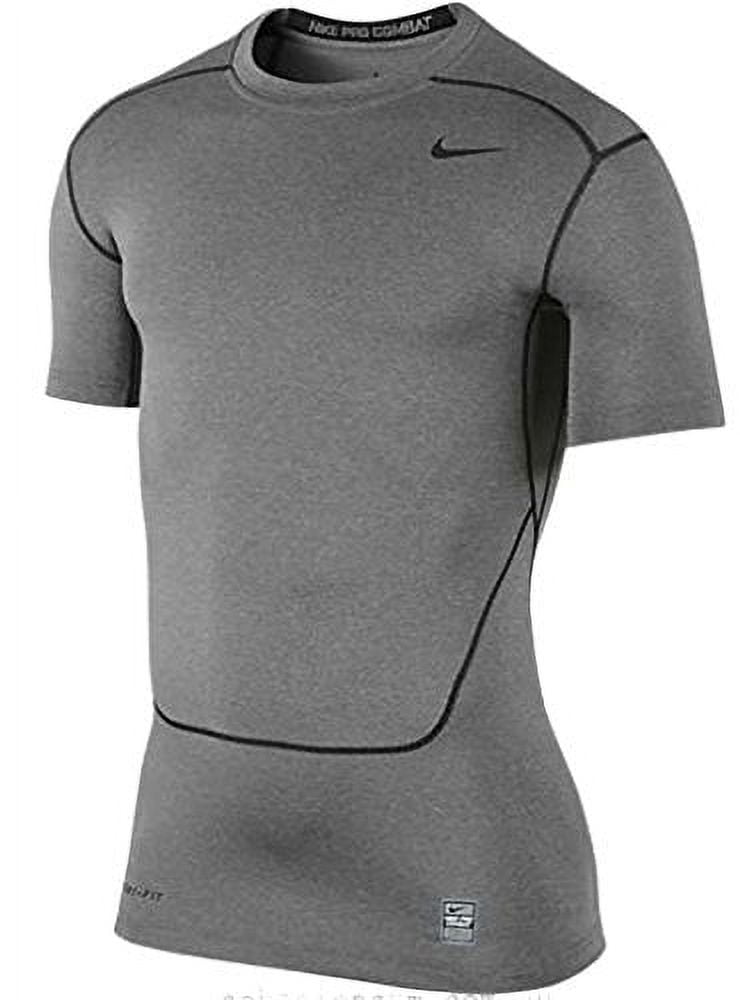 Nike Pro Combat Dri Fit Mens Short Sleeve Compression Tee Shirt Size L Navy