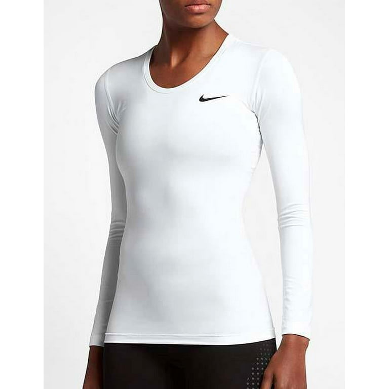 Nike Pro Cool Dri-Fit Women's Long Sleeve Training Top 725740-100 White 