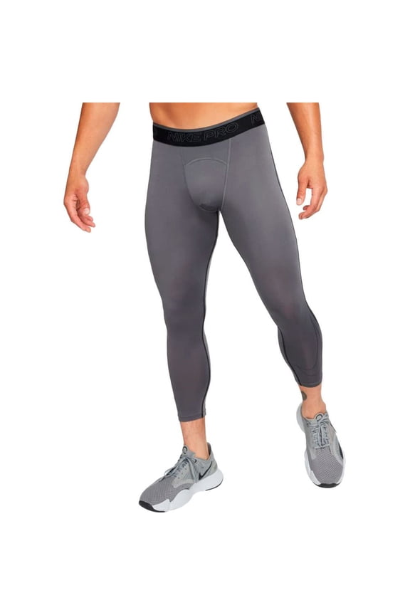Pro Dri-FIT Men's 3/4 Tights (as1, Alpha, m, Regular, Regular, Gray, Medium)