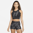thumbnail image 1 of Nike Pro Dri-FIT Women's Crop Tank Top Color: Black/Iron Grey Size: XL, 1 of 1