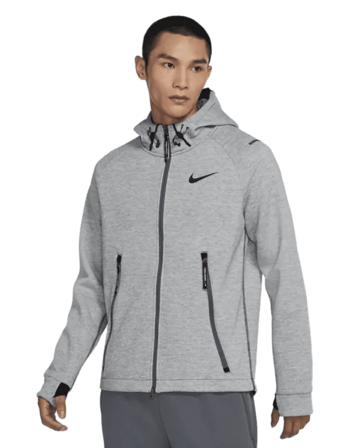 Nike Pro DriFit Men's Grey FullZip Training Jacket (DD1878010) (2XL