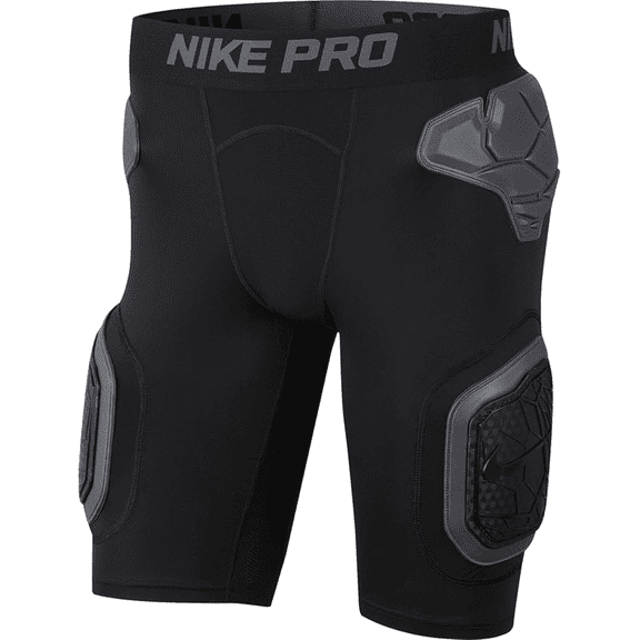 Nike Pro DriFit Hyperstrong Men's Padded Compression Shorts, Black/Gray, Size XL