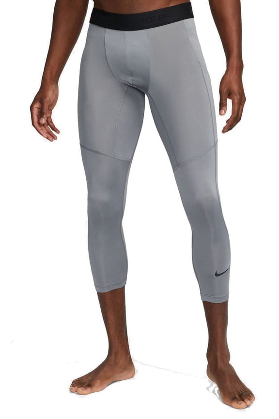 Pro Men's Dri-FIT 3/4-Length Fitness Tights Color: Smoke Grey/Black Size: S