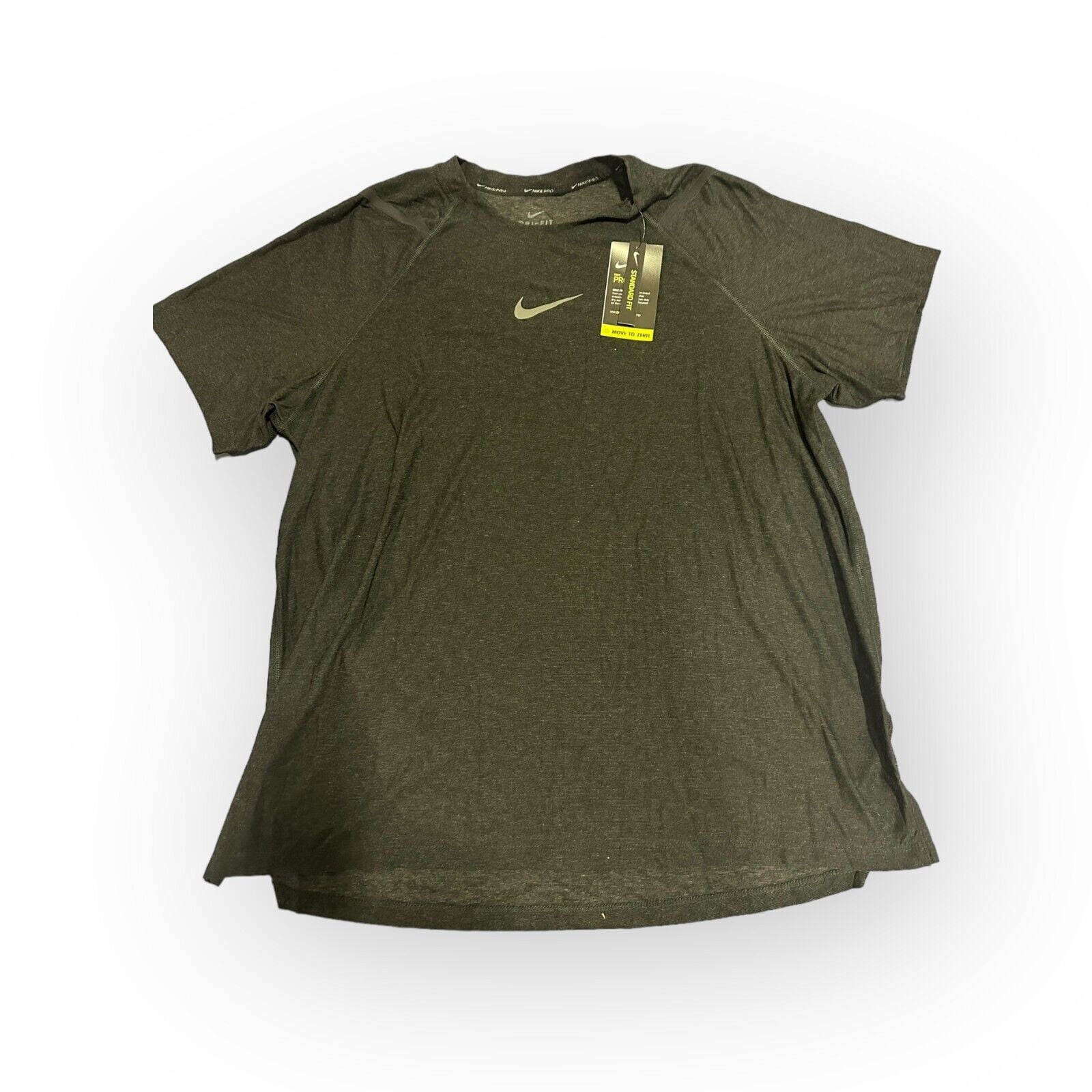 Nike Pro Men s T Shirt Dri Fit Short Sleeve Athletic Wicking Top CU4989 010 S