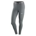 thumbnail image 1 of Nike Pro Women's Mid-Rise Mesh-Paneled Leggings Color: Smoke Grey/Heather/Black/White Size: M, 1 of 2