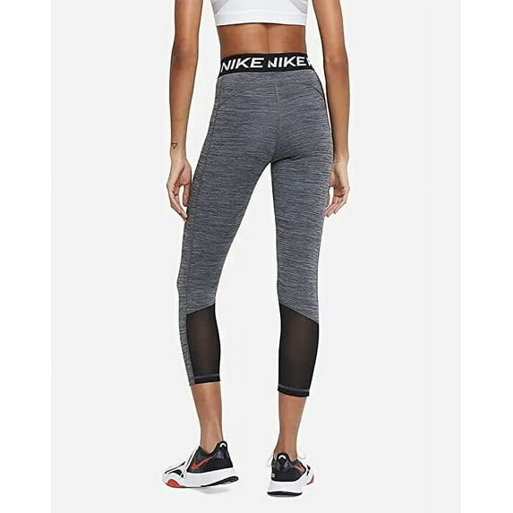 Nike Pro Womens Dri Fit 7/8 Length Leggings Black Heather XS