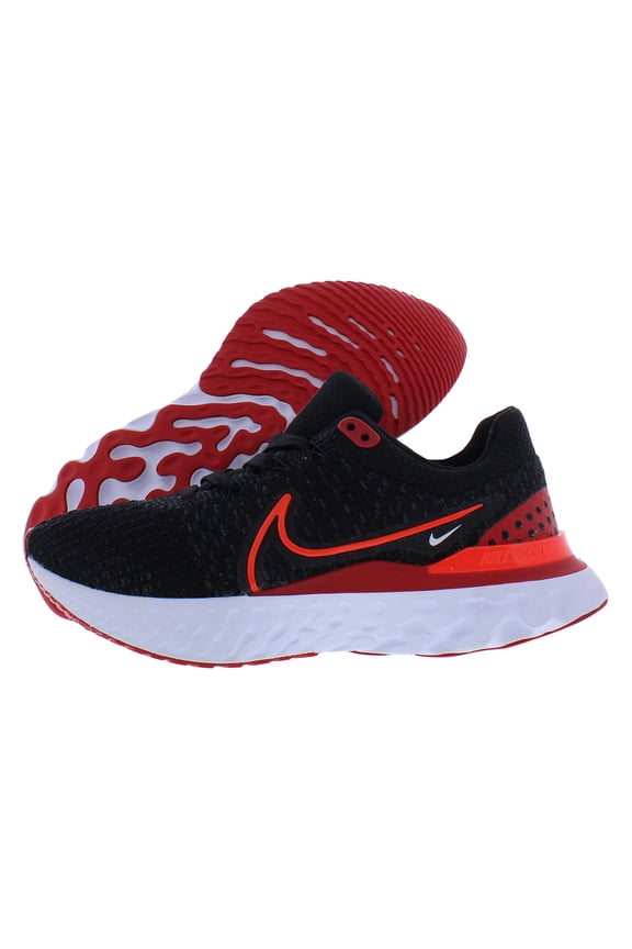 React Infinity Run Flyknit 3 Womens Shoes Size 10.5, Color: Black/Bright Crimson