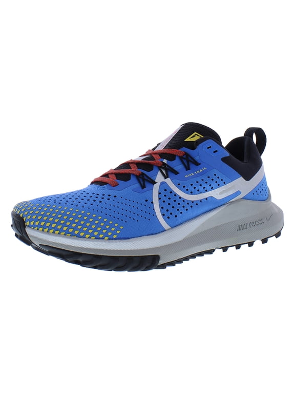 React Pegasus Trail 4 Unisex Shoes Size 12, Color: Light Photo Blue/Metallic Silver