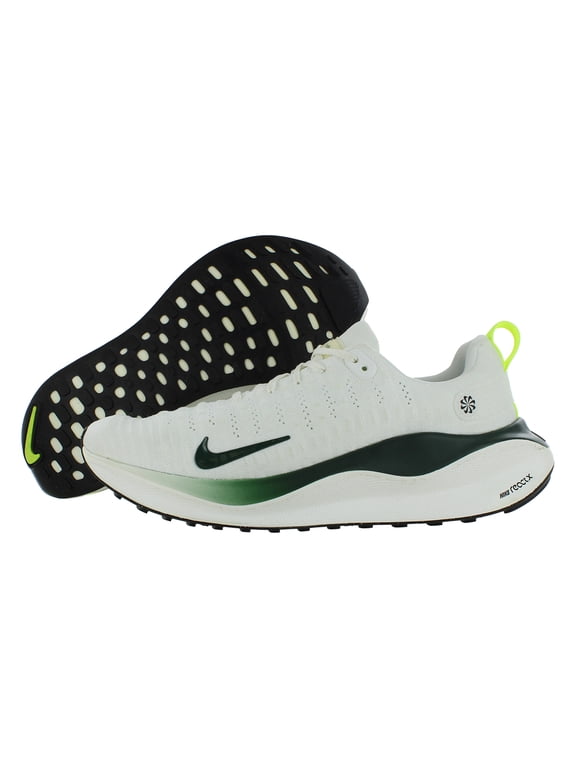 ReactX Infinity Run Flyknit 4 Unisex Shoes Size 8, Color: White/Pro Green/Wolt/Sail