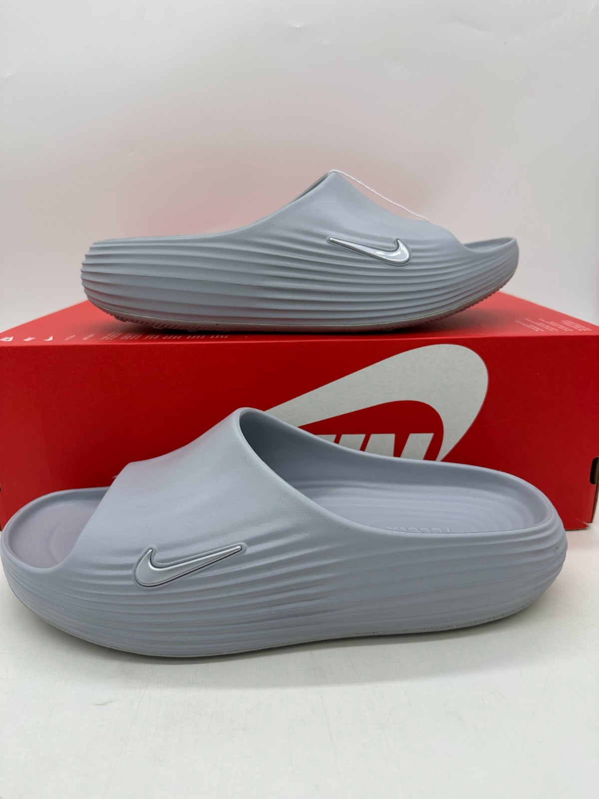 Nike Gray Men\'s Open-Toe Sport Sandal with Lace Overlay Used Size 9 Nike M Gray Sandals for Men for sale | eBay main image 4