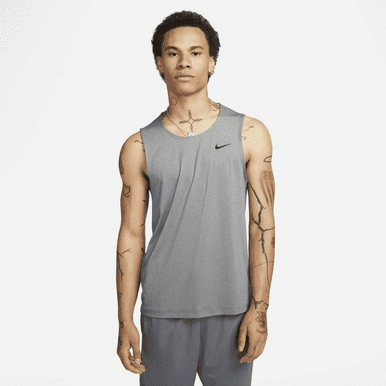 Nike Ready Men s Dri FIT Fitness Tank Color Smoke Grey Heather Black Size 3XL Tall Walmart