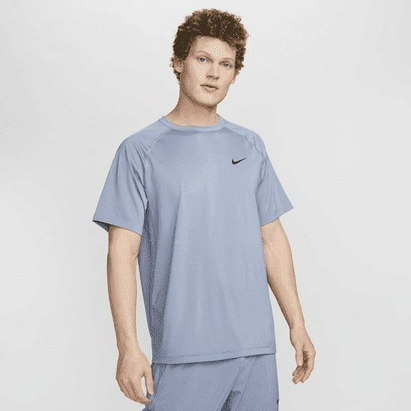 Nike Ready Men's Dri-FIT Short-Sleeve Fitness Top Color: Ashen Slate/Black Size: XL