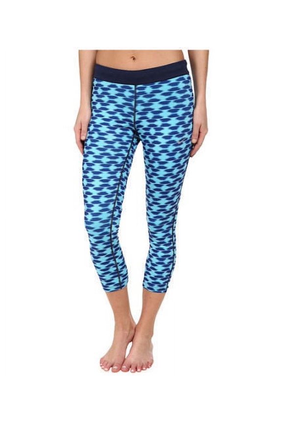 Relay Print Women's Blue Capri Tights Pants Size XS