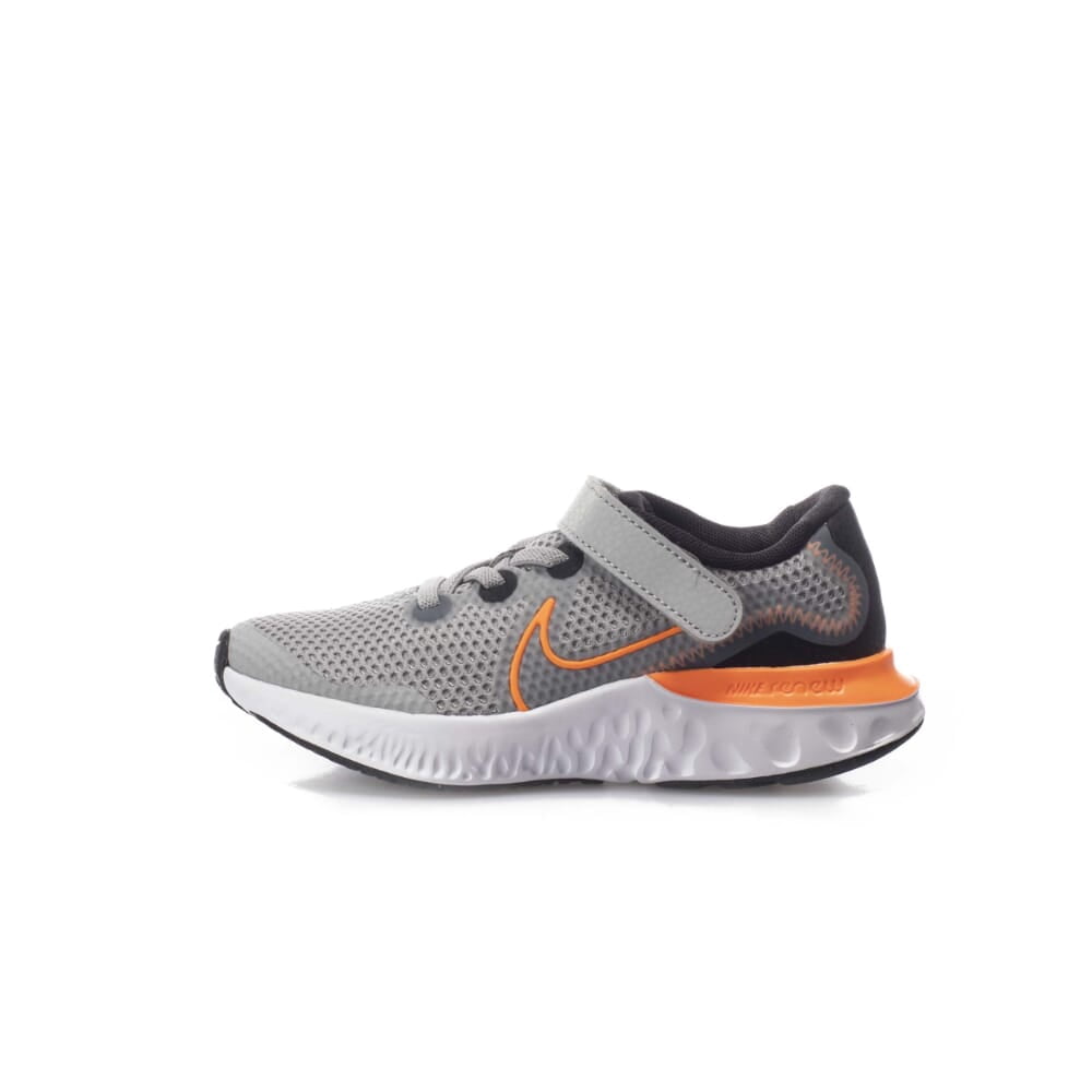 Nike Renew Run Light Smoke Grey/Total Orange  CT1436-070 Pre-School Size 1