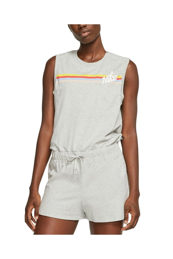 Retro Look Cotton Striped Romper Size M