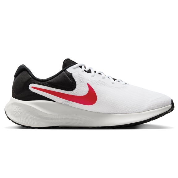 Nike Revolution 7 Men's Road Running Shoes Color: White Red Black Size: 10.5