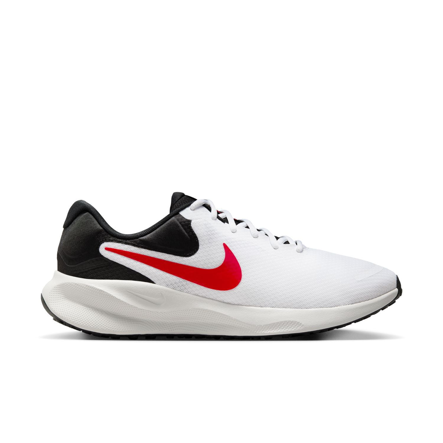 Nike Revolution 7 Men's Road Running Shoes Color: White Red Black Size: 11.5