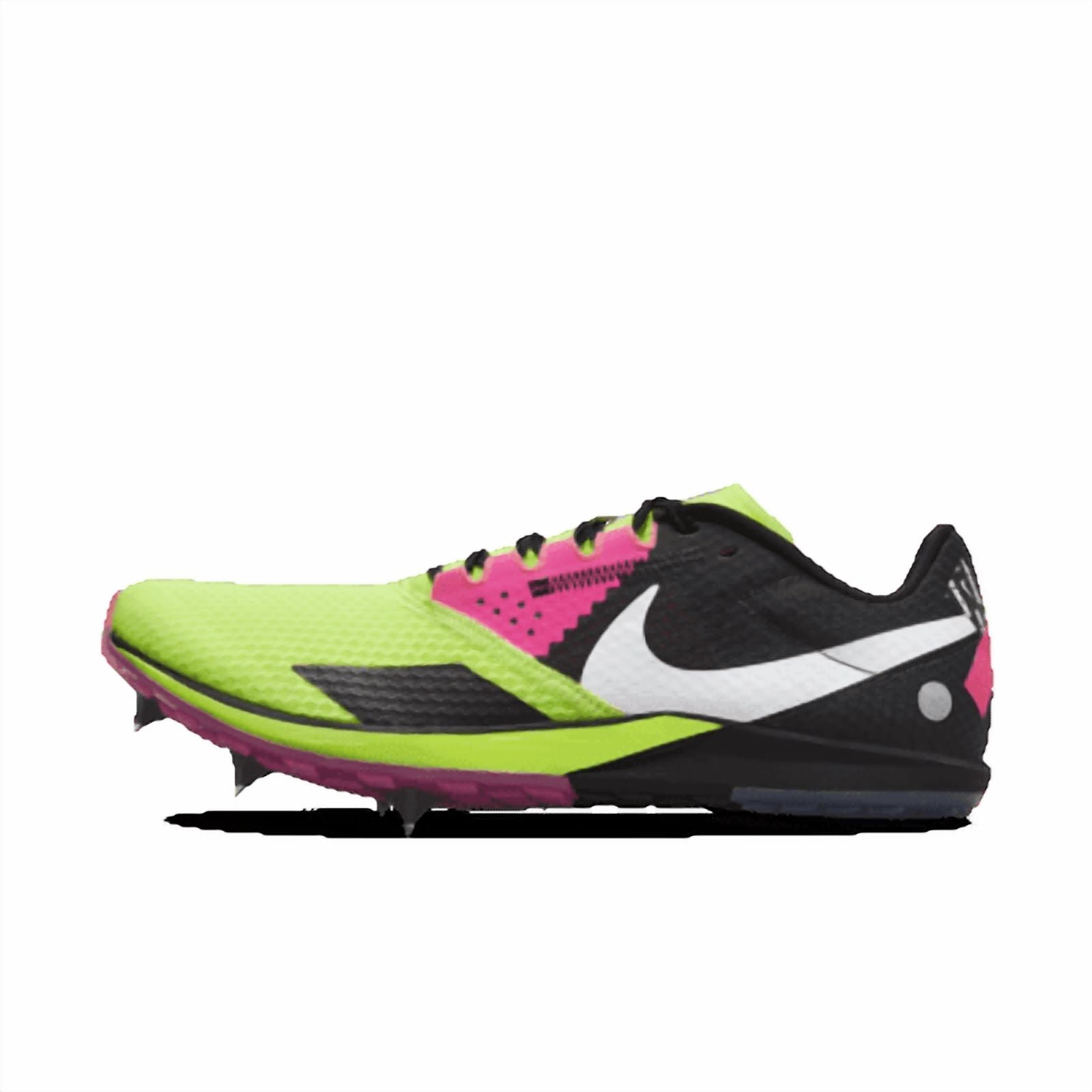 Nike Rival XC 6 Cross-Country Spikes Color: Volt/Black/Hyper Pink/White Size: M 10.5 / W 12