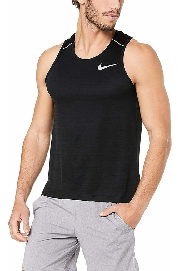 Running Miler Dri-Fit Tank Top Black/Reflective Size S