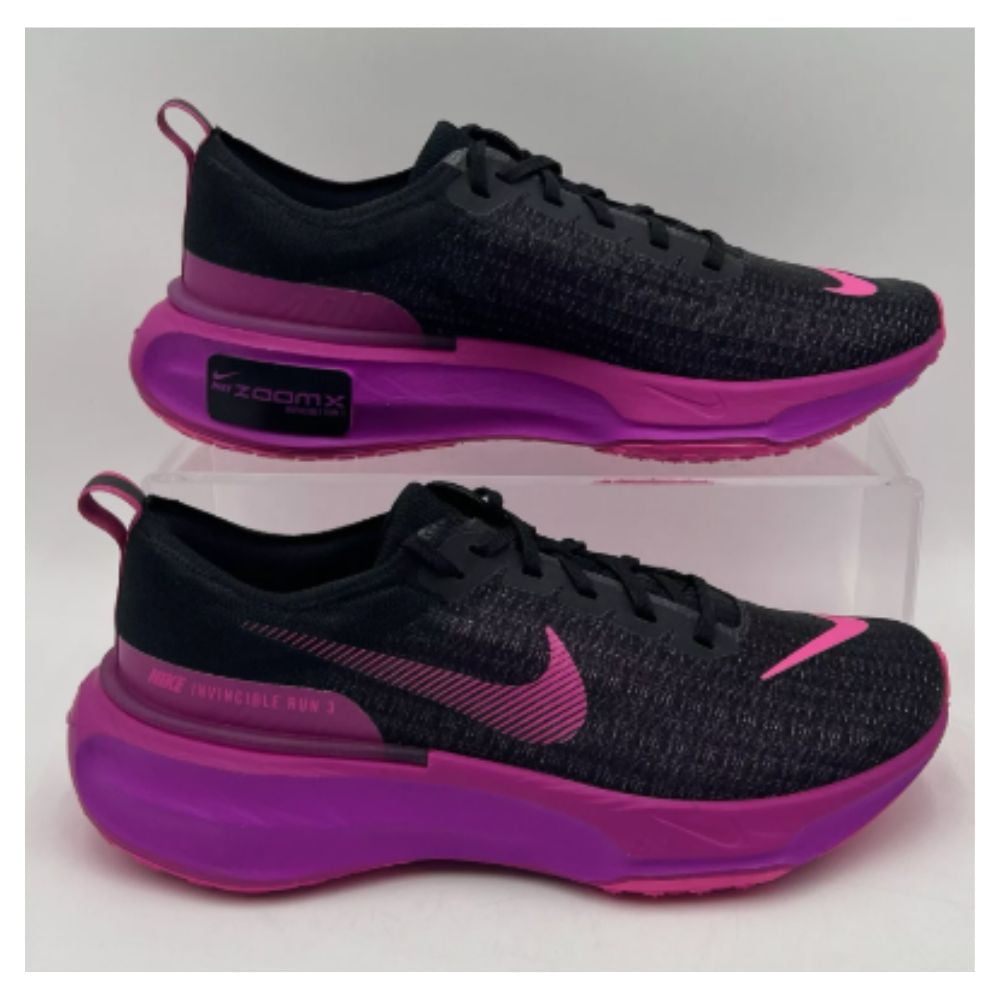 Nike Running ZoomX Invincible Run 3, Black & Fuchsia, Size 11.5