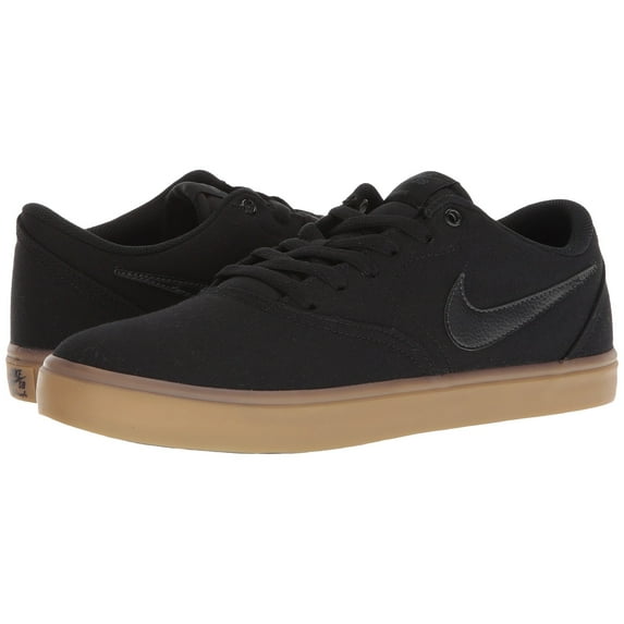 Nike SB Check Canvas Big Kid Boys' Skate Shoes Color: Black Gum Size: 5