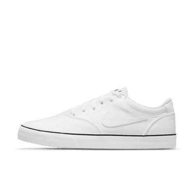 Nike SB Chron 2 Canvas Skate Shoes Color White White White Size 6
