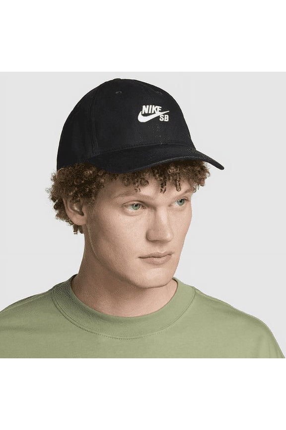 SB Club Unstructured Skate Cap Color: Black/White Size: S/M