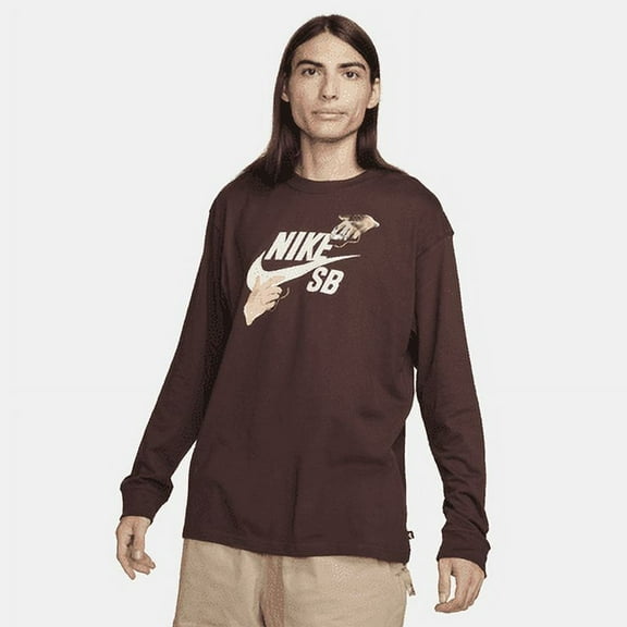 Nike SB Long-Sleeve Skate T-Shirt Color: Earth Size: 2XL