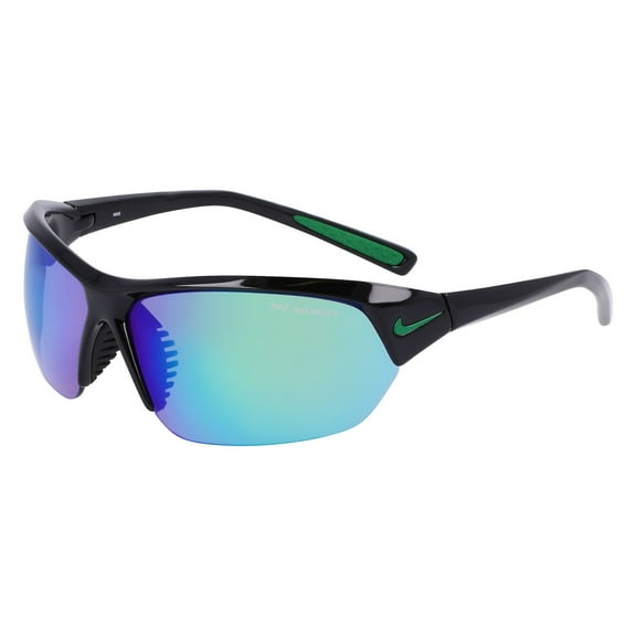 Nike Skylon Ace Mne's Black Sport Wrap Sunglasses w/ Max Optics Mirror Lens