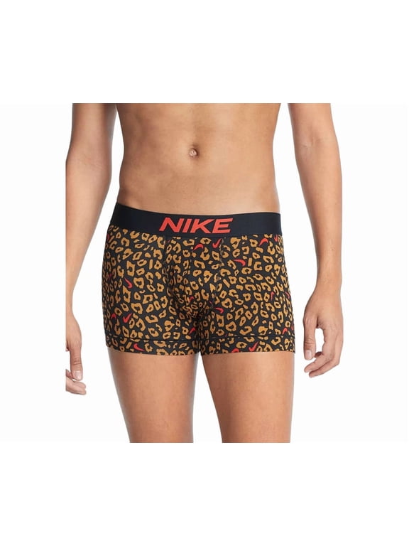 Sngl Trunk Essential Micro Mens Boxer Briefs Size L, Color: Leopard/Black