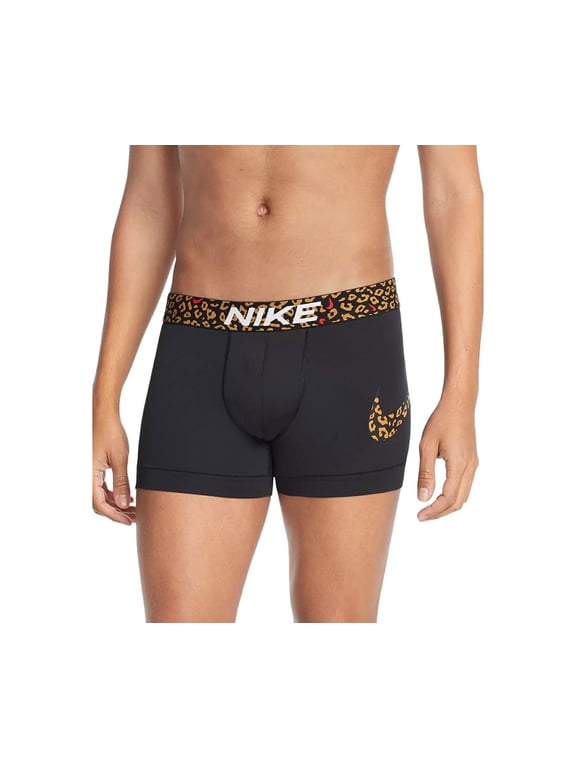 Sngl Trunk Essential Micro Mens Boxer Briefs Size L, Color: Leopard/Black