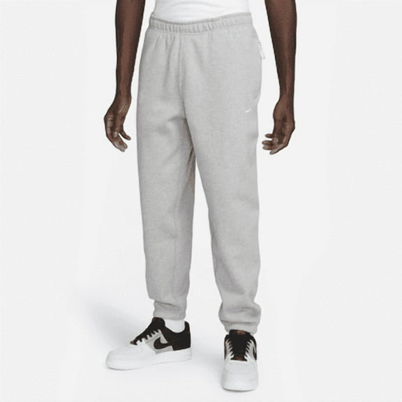 Nike Solo Swoosh Men's Fleece Pants Color: Dark Grey Heather/White Size: XL